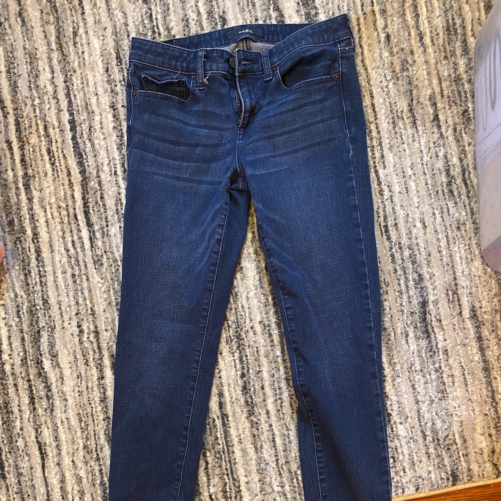 Womens aero dark wash low rise jeans